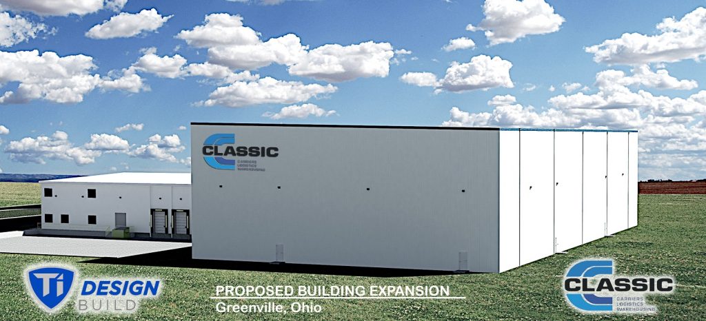 Classic Carriers Logistics Warehousing elevation rendering_Ti Design Build